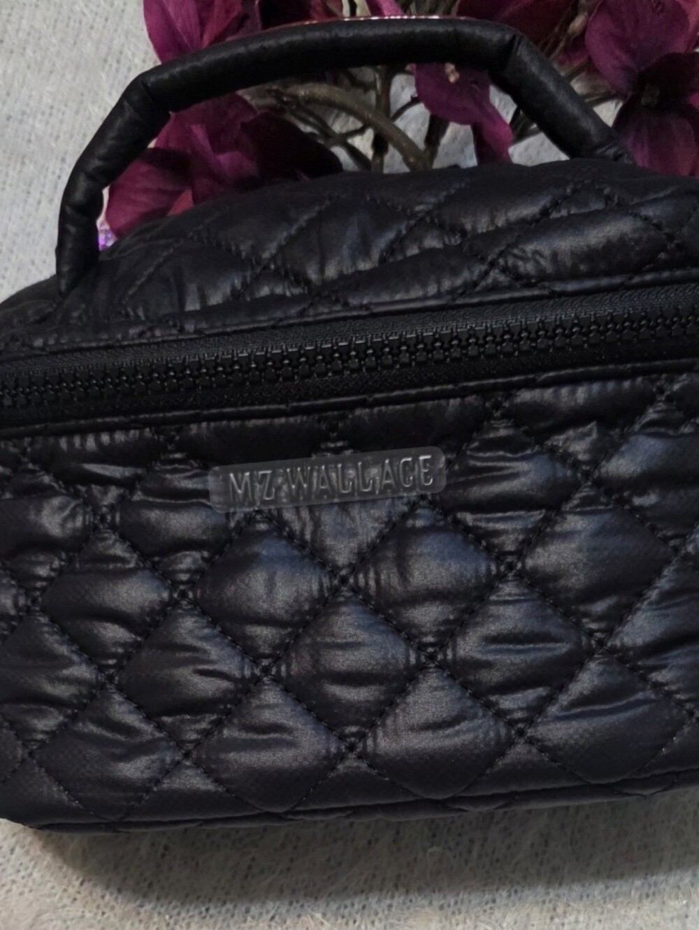 MZ WALLACE Quilted Black Cosmetic Bag